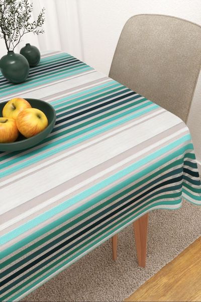 Tischdecke eckig von Lysel - Menelichic #3J in türkis