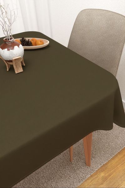 Tischdecke eckig von Lysel - Midas #3J in blassbraun