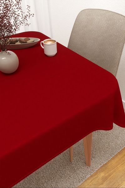 Tischdecke eckig von Lysel - Midas #3J in korallenrot