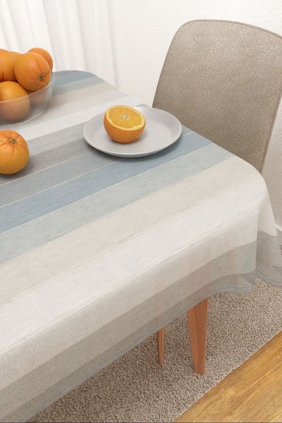 Tischdecke eckig von Lysel - Ojoseco #3J in blaugrau