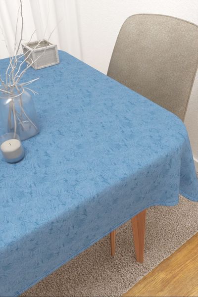 Tischdecke eckig von Lysel - Ruusu #3J in lichtblau
