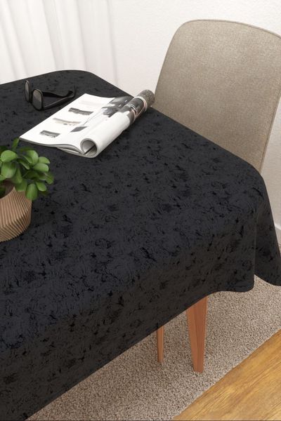 Tischdecke eckig von Lysel - Ruusu #3J in nachtblau