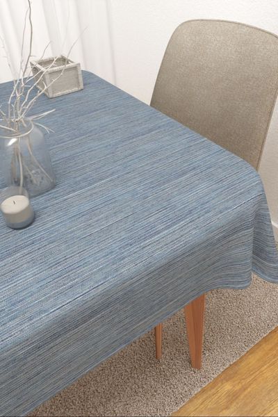 Tischdecke eckig von Lysel -  Temoris #3J in graublau