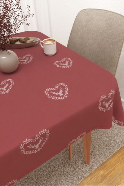 Tischdecke eckig von Lysel - Carlota #3J in rot