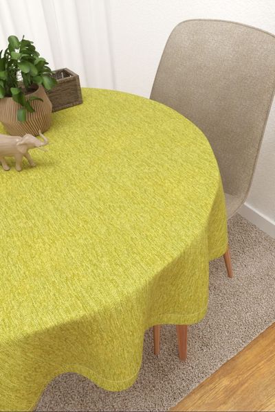 Tischdecke rund von Lysel - Matehuala #3J in apfelgrün