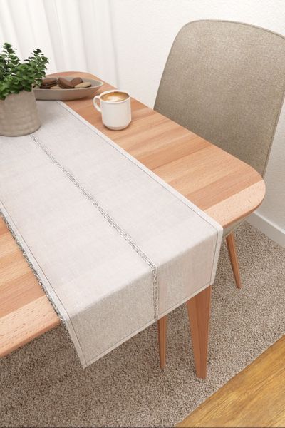 Tischlufer von Lysel Ejura #3J in Braunbeige