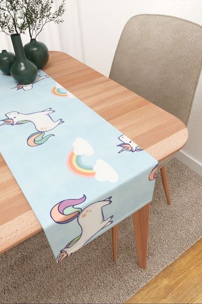 Tischlufer von Lysel - Orsa #3J in pastellblau