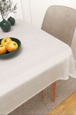 Tischdecke eckig in beige
