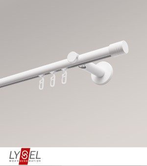 Lysel - SET Opal Innenlauf 160cm Träger offen mit Endstücke Zylinder in Weiß