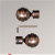 Vorschau Lysel - 1 Paar Endstcke Kugel fr Opal-Stangen #1W bronze