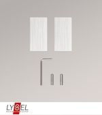 silber Vorschau Lysel - 1 Paar Endstücke Quadro für Coral-Stangen #1W silber