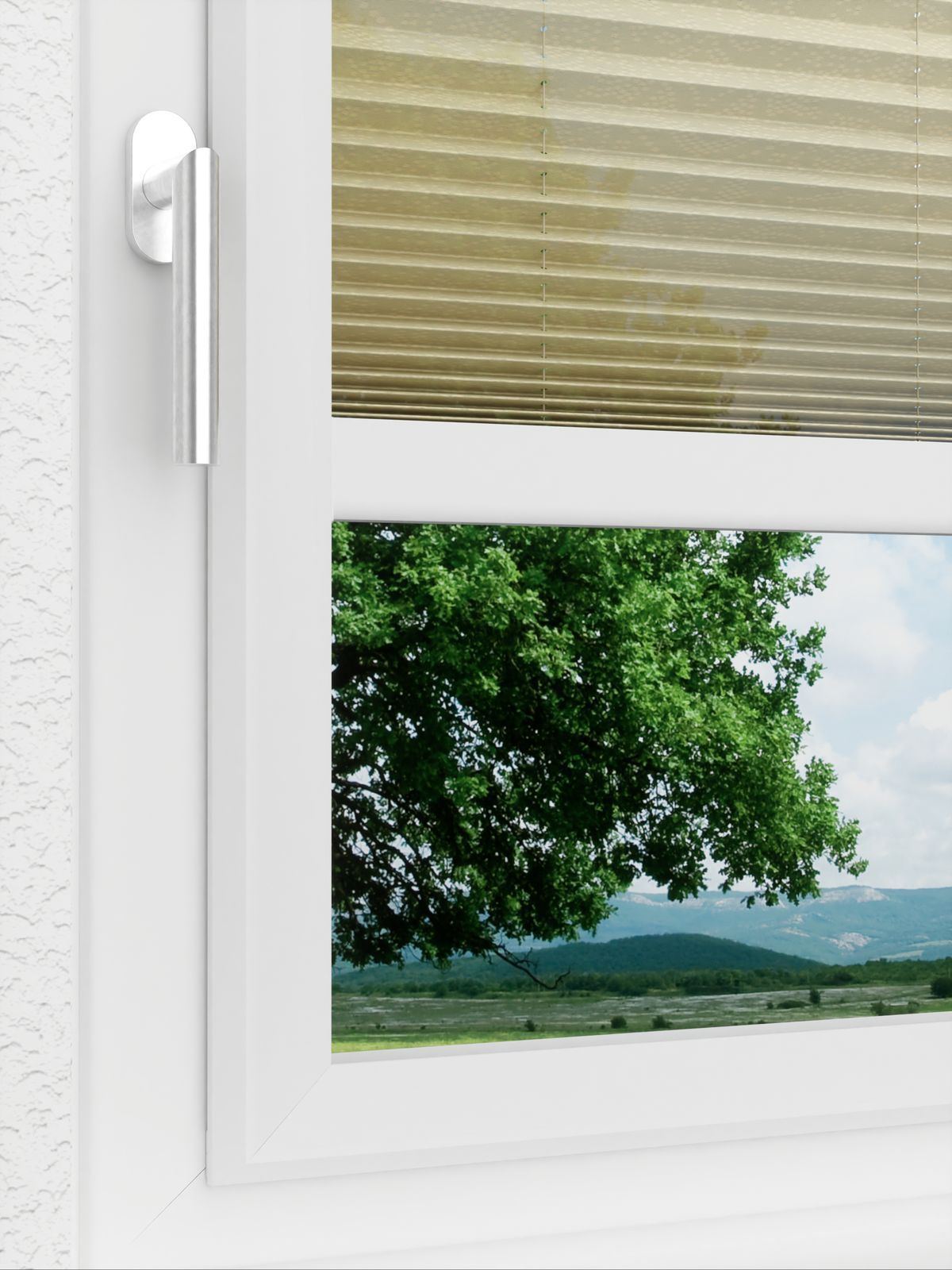 Detailansicht LYSEL HOME Plissee 424A Jute Blop