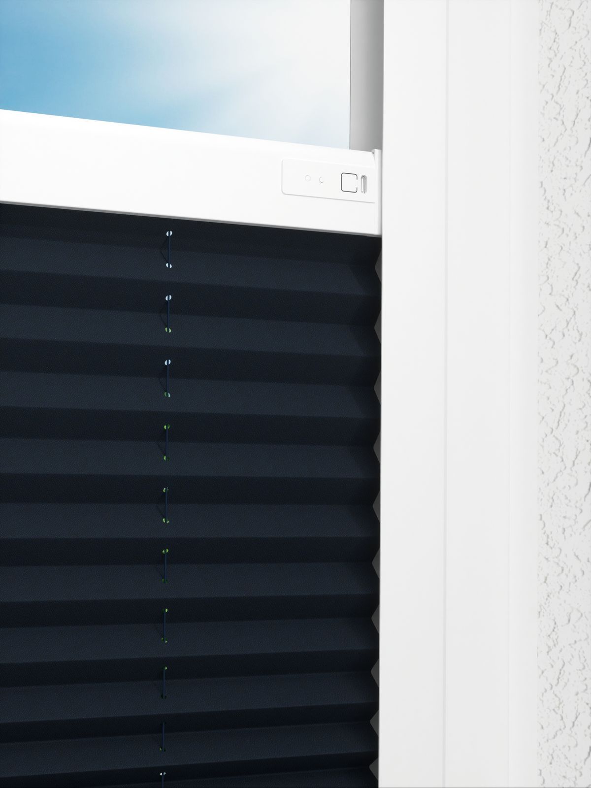Detailansicht LYSEL HOME Plissee 425A Blackout Crepe