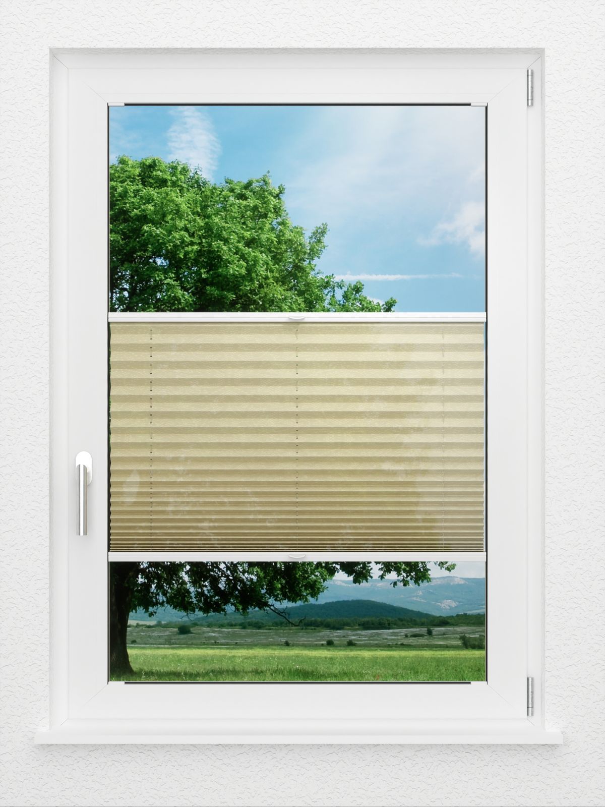 Detailansicht LYSEL HOME Plissee 424A Jute Blop