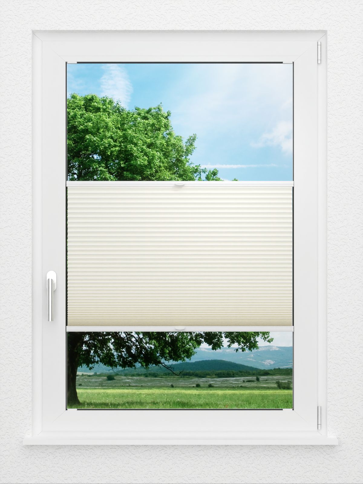 Detailansicht LYSEL HOME Plissee 017A Calluna Wabe