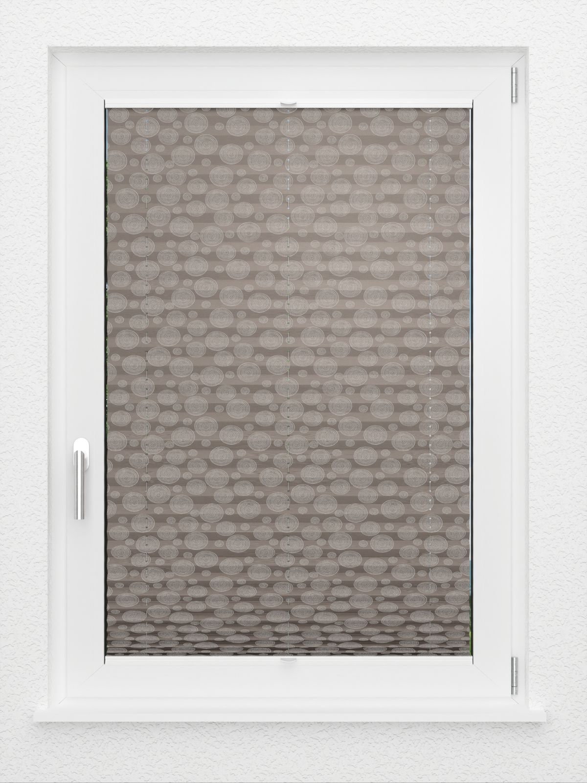Detailansicht LYSEL HOME Plissee 411A Shiny Rings