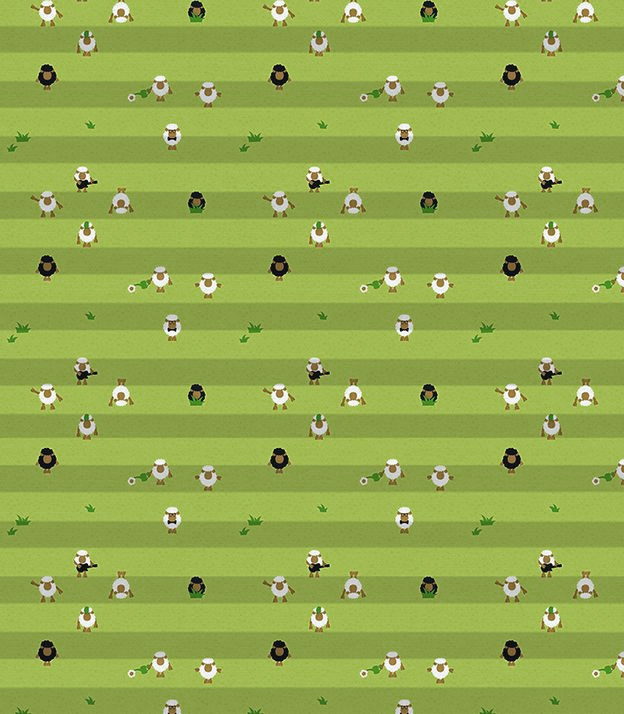 Detailansicht Plissee Sheep green Night 4406.1714